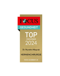 FOCUS-Siegel "Top Mediziner 2024 für Hernienchirurgie"