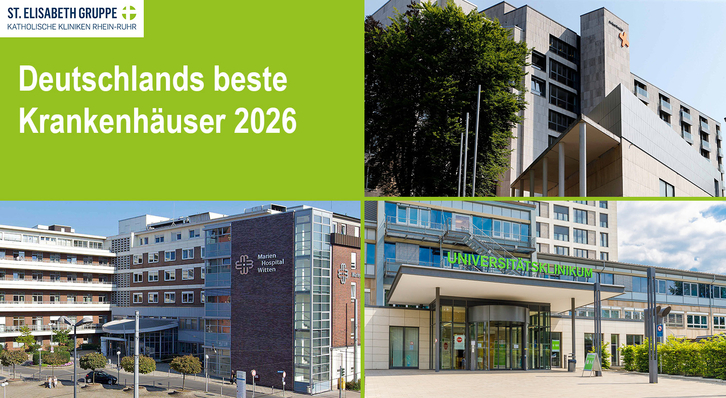 Die Krankenhäuser der St. Elisabeth Gruppe zählen auch 2026 zu Deutschlands Besten Krankenhäusern.