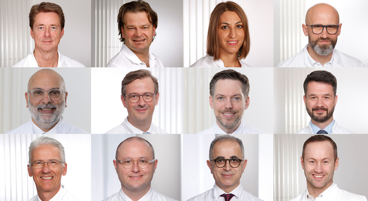 Collage der ausgezeichneten Ärzte der St. Elisabeth Gruppe – Katholische Kliniken Rhein-Ruhr