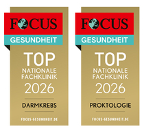 FOCUS-Siegel "Top Nationale Fachklinik 2026 für Darmkrebs und Proktologie"