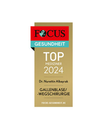 FOCUS-Siegel "Top Mediziner 2024 für Gallenblase/-wegschirurgie"