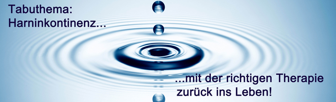 Tropfen fällt ins Wasser als Symbol für Harninkontinenz und Blasenschwäche